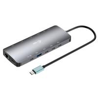 i-tec Metal C31NANOTRIPLEDOCKPD base & duplicador de portas Com fios USB 3.2 Gen 1 (3.1 Gen 1) Type-C Cinzento