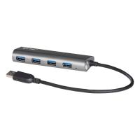 i-tec Metal U3HUB448 hub de interface USB 3.2 Gen 1 (3.1 Gen 1) Type-A 5000 Mbit/s Cinzento