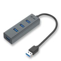 i-tec Metal U3HUBMETAL403 hub de interface USB 3.2 Gen 1 (3.1 Gen 1) Type-A 5000 Mbit/s Cinzento