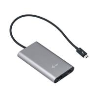 i-tec TB3DUAL4KHDMI adaptador gráfico USB 4096 x 2160 pixels Cinzento, Turquesa