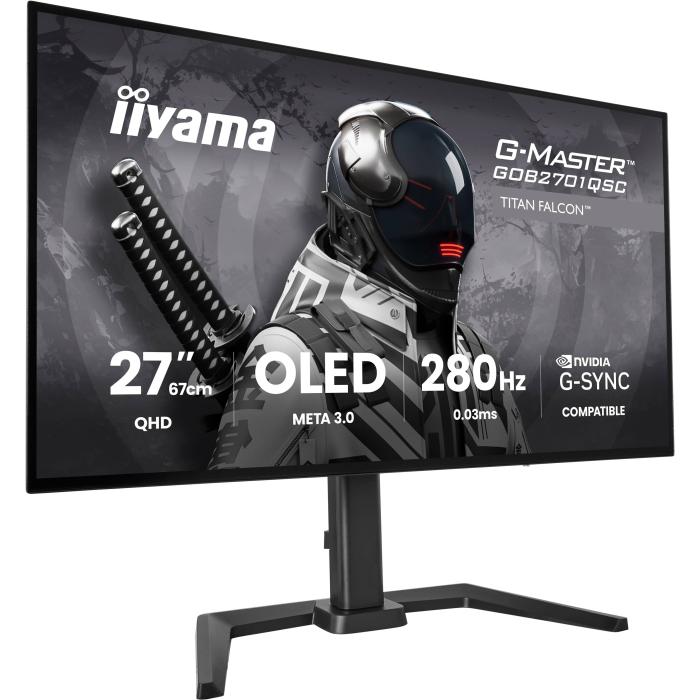 iiyama G-MASTER GOB2701QSC-B1 monitor de ecrã 68,6 cm (27'') 2560 x 1440 pixels 2K Ultra HD OLED Preto — imagem 4 de 54
