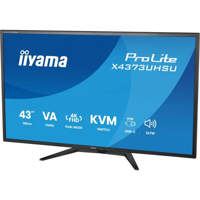 iiyama ProLite X4373UHSU-B2 monitor de ecrã 108 cm (42.5'') 3840 x 2160 pixels 4K Ultra HD LED Preto — imagem 5 de 34