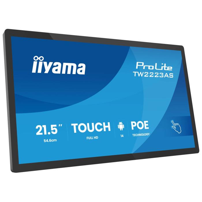 iiyama TW2223AS-B3P ecrã de sinalização Plasma interativo 54,6 cm (21.5'') Wi-Fi 450 cd/m² Full HD Preto Ecrã táctil — imagem 14 de 26