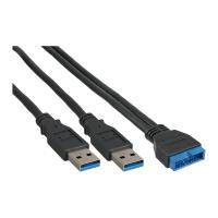 InLine 33447I cabo USB USB 3.2 Gen 1 (3.1 Gen 1) 0,4 m 2 x USB Preto