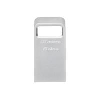 Kingston Technology DataTraveler Micro unidade de memória USB 64 GB USB Type-A 3.2 Gen 1 (3.1 Gen 1) Prateado