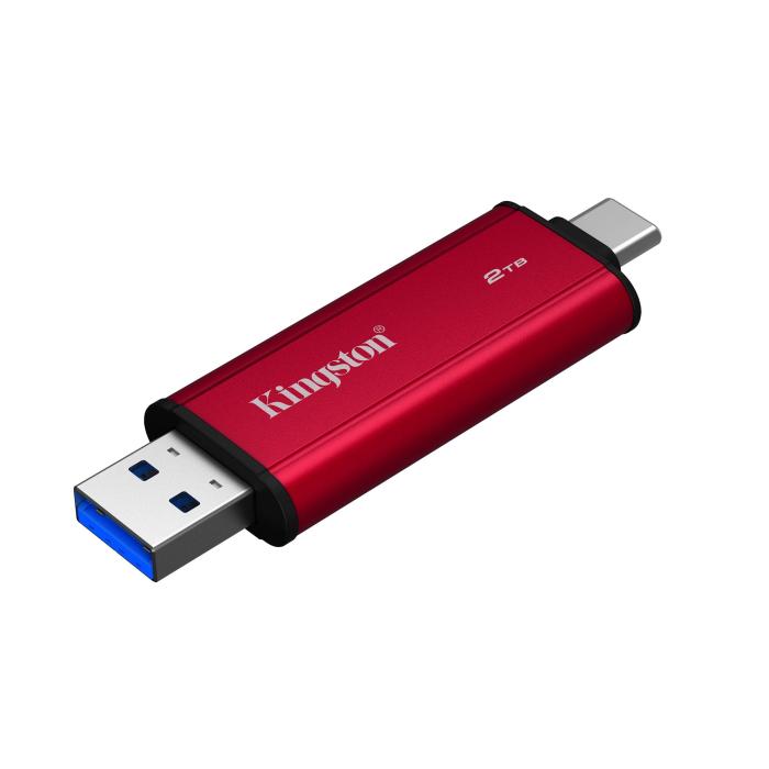 Kingston Technology Dual Portable 2 TB USB Type-A / USB Type-C 3.2 Gen 2 (3.1 Gen 2) Preto, Vermelho — imagem 4 de 36