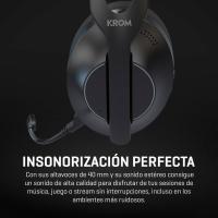 Krom Phase Auscultadores Com fios e sem fios Fita de cabeça Jogos USB Type-C Bluetooth Preto, ver imagem 12 de 30