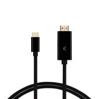 Ksix BXHDMI60N adaptador de cabo de vídeo 2 m USB Type-C HDMI Preto