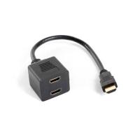 Lanberg AD-0019-BK multiplicador de vídeo HDMI 2x HDMI
