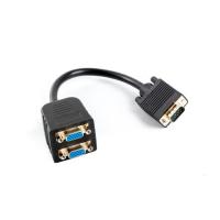 Lanberg AD-0020-BK cabo VGA 0,2 m VGA (D-Sub) 2 x VGA (D-Sub) Preto