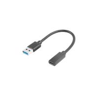 Lanberg AD-UC-UA-03 cabo USB USB 3.2 Gen 1 (3.1 Gen 1) 0,15 m USB type A USB Type-C Preto