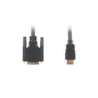Lanberg CA-HDDV-10CC-0005-BK adaptador de cabo de vídeo 0,5 m HDMI Type A (Standard) DVI-D Preto