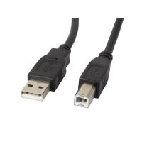 Lanberg CA-USBA-10CC-0005-BK cabo USB USB 2.0 0,5 m USB B Preto