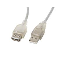 Lanberg CA-USBE-12CC-0018-TR cabo USB USB 2.0 1,8 m USB A Transparente