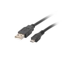 Lanberg CA-USBM-10CC-0010-BK cabo USB USB 2.0 1 m Micro-USB B USB A Preto