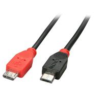 Lindy 31758 cabo USB USB 2.0 0,5 m Micro-USB B Preto