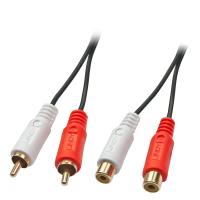 Lindy 35671 cabo de áudio 2 m 2 x RCA Preto, Vermelho, Branco