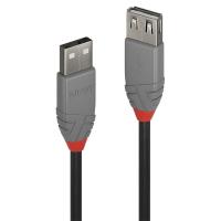Lindy 36705 cabo USB USB 2.0 5 m USB A Preto, Cinzento