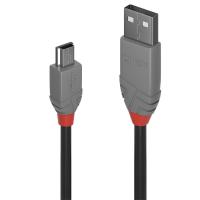 Lindy 36724 cabo USB USB 2.0 3 m USB A Mini-USB B Preto