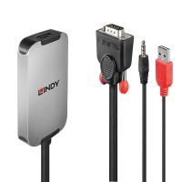 Lindy 38296 adaptador de cabo de vídeo Preto, Branco
