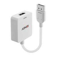 Lindy 38303 adaptador de cabo de vídeo 0,095 m HDMI Type A (Standard) DisplayPort Branco