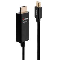 Lindy 40923 adaptador de cabo de vídeo 3 m Mini DisplayPort HDMI Type A (Standard) Preto