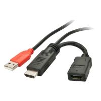 Lindy 41080 adaptador gráfico USB Preto, Vermelho