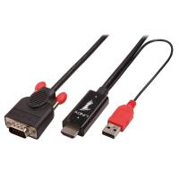 Lindy 41456 adaptador de cabo de vídeo 2 m HDMI VGA (D-Sub) Preto
