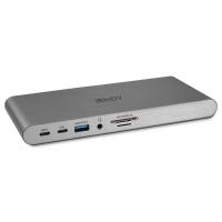 Lindy 43349 base & duplicador de portas Com fios USB 3.2 Gen 1 (3.1 Gen 1) Type-C Prateado