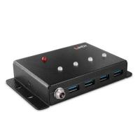 Lindy 43374 hub de interface USB 3.2 Gen 1 (3.1 Gen 1) Type-B 5000 Mbit/s Preto