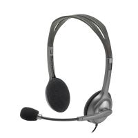 Logitech 981-000271 auscultador Auscultadores Com fios Fita de cabeça Escritório/Call center Preto, Prateado