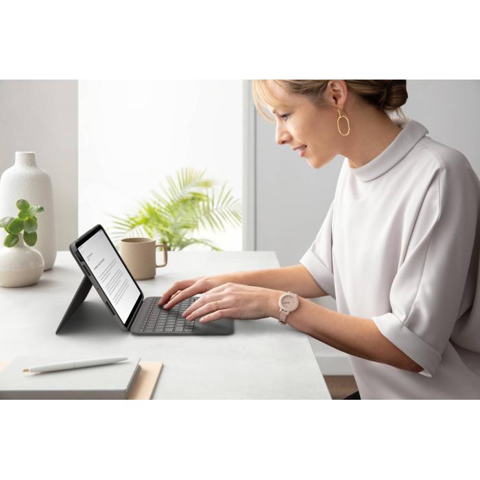 Logitech Folio Touch AZERTY Francês Smart Connector Cinzento — imagem 15 de 20