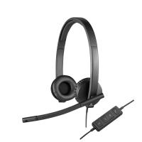 Logitech H570e Auscultadores Com fios Fita de cabeça Escritório/Call center USB Type-A Preto