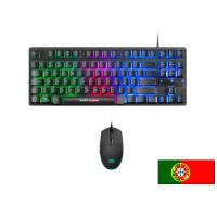 Mars Gaming MCPTKLPT teclado Rato incluído Jogos USB Português Preto