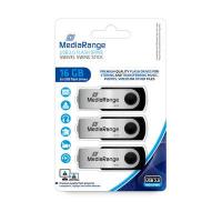 MediaRange MR910-3 unidade de memória USB 16 GB USB Type-A 2.0 Preto, Prateado