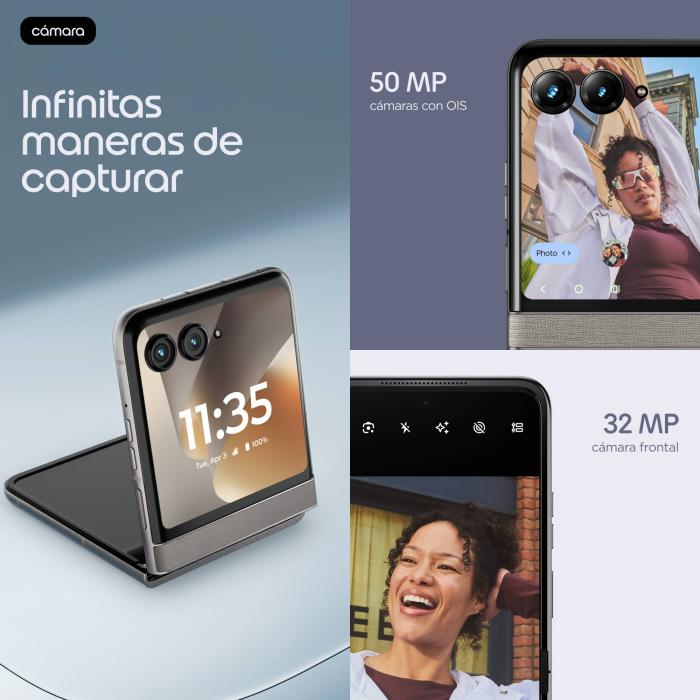 Motorola razr 70 17,5 cm (6.9'') Dual SIM Android 16.0 5G USB Type-C 8 GB 256 GB 4800 mAh Cor da pedra — imagem 38 de 42