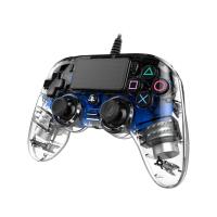 NACON PS4OFCPADCLBLUE controlador de jogo Azul, Transparente USB Gamepad Analógico / Digital PC, PlayStation 4