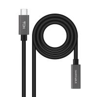 Nanocable 10.01.4402 cabo USB USB 3.2 Gen 2x2 2 m USB C Preto