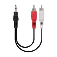 Nanocable 10.24.0310 cabo de áudio 10 m 3.5mm 2 x RCA Preto