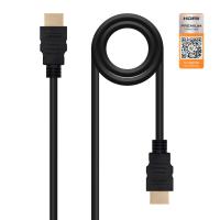 Nanocable HDMI V2.0, 1m cabo HDMI HDMI Type A (Standard) Preto