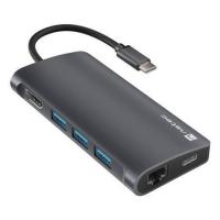 NATEC NMP-2162 base & duplicador de portas Com fios USB 3.2 Gen 1 (3.1 Gen 1) Type-C Cinzento