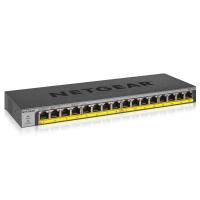 NETGEAR GS116LP Não-gerido Gigabit Ethernet (10/100/1000) Power over Ethernet (PoE) Preto