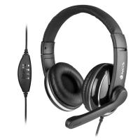 NGS VOX800 USB Auscultadores Com fios Fita de cabeça Chamadas/Música USB Type-A Preto