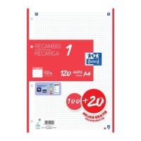 Oxford 400158162 recarga para cadernos 210 x 297 mm (A4) 120 folhas
