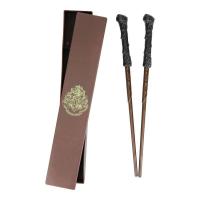 Paladone Harry Potter Wand Chopsticks in Box Conjunto de pauzinhos Castanho