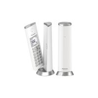 Panasonic KX-TGK212SP Telefone DECT Identificação de chamadas Prateado, Branco