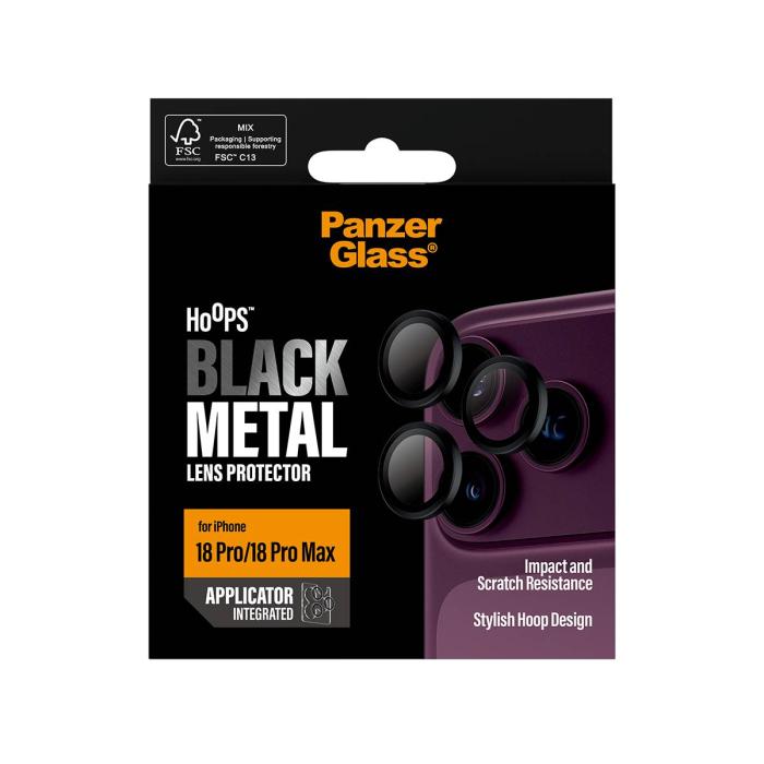PanzerGlass ® Hoops® Camera Lens Protector Black iPhone 18 Pro | 18 Pro Max Proteção de ecrã transparente 1 unidade(s) — imagem 3 de 12