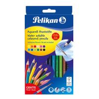 Pelikan 700672 lápis de cor Preto, Azul, Castanho, Verde, Azul Claro, Verde claro, Laranja, Pêssego, Rosa, Vermelho, Violeta, Amarelo 12 unidade(s)