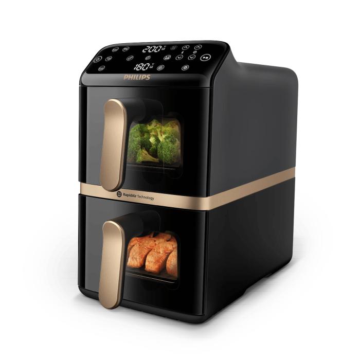 Philips 4000 series Dual Stack Airfryer Vertical Basket 10L Duplo Independente 2750 W Fritadeira a ar quente Preto — imagem 6 de 18