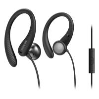 Philips TAA1105BK/00 auscultador Auscultadores Com fios Gancho de orelha, Intra-auditivo Desportos Preto
